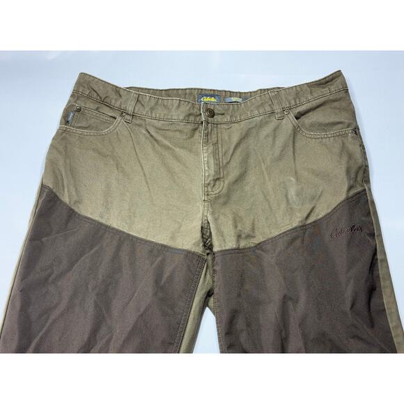 Cabela's Men's Classic Fit Straight Leg Brown Canvas Denim Jeans - Size 40x32 - Picture 3 of 8